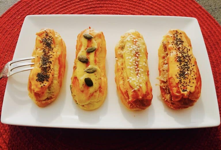 Savory eclair with CBD: the step-by-step recipe.